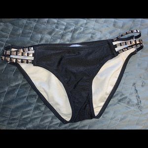 Black studded bikini bottom